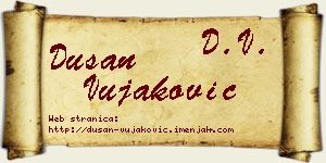 Dušan Vujaković vizit kartica